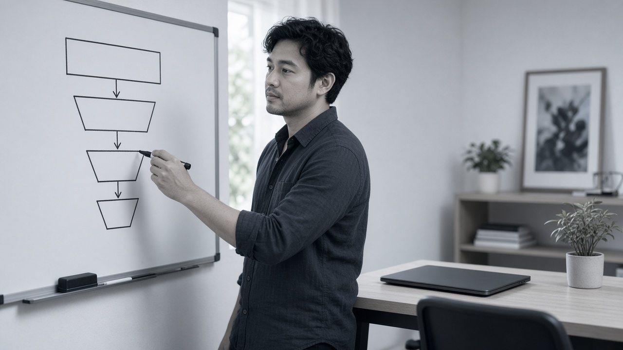 Digital marketing manager reviewing campaign results on screen